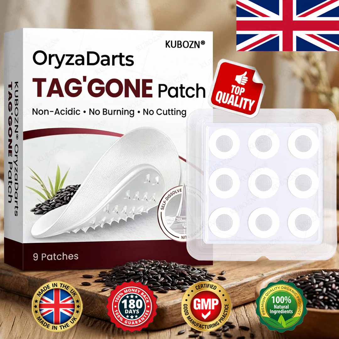 KUBOZN® OryzaDarts TAG’GONE Patch✨Pain-Free Root-Level Removal Powered by Black Rice MicroDarts.
