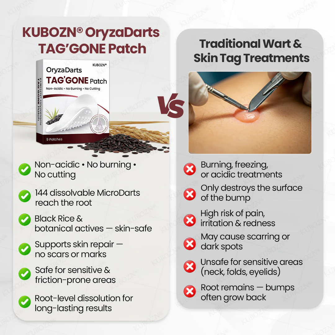 KUBOZN® OryzaDarts TAG’GONE Patch✨Pain-Free Root-Level Removal Powered by Black Rice MicroDarts. - Image 2