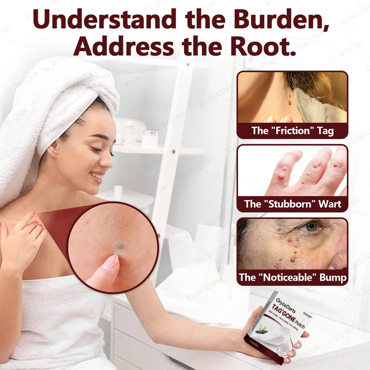 KUBOZN® OryzaDarts TAG’GONE Patch✨Pain-Free Root-Level Removal Powered by Black Rice MicroDarts. - Image 3