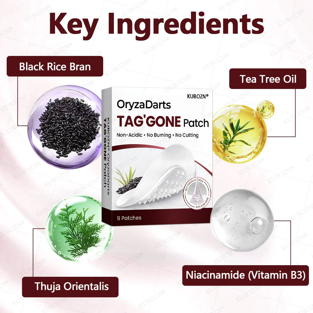 KUBOZN® OryzaDarts TAG’GONE Patch✨Pain-Free Root-Level Removal Powered by Black Rice MicroDarts. - Image 5
