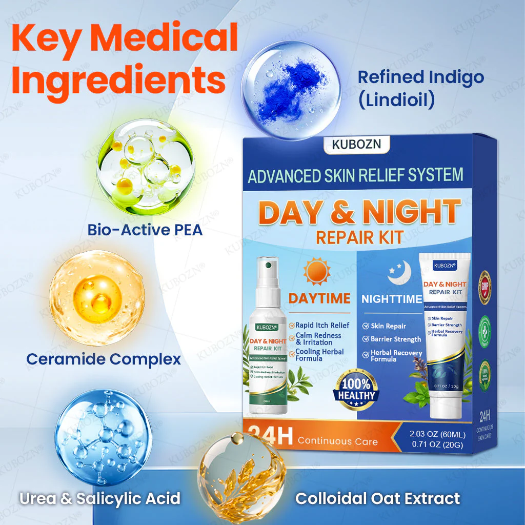 KUBOZN® Psoriasis Day & Night Repair System - 100% Steroid-Free Relief Duo for Plaques, Scaling & Itch (offer) - Image 5