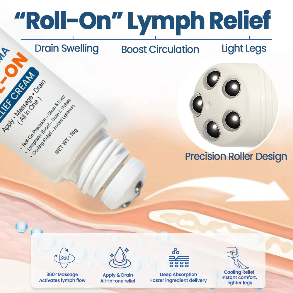KUBOZN® Roll-On Cream for Lymphatic Drainage & Swelling Relief - Image 2